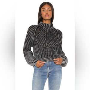 NWOT Free People Sweetheart Sweater Gray Cotton size Large